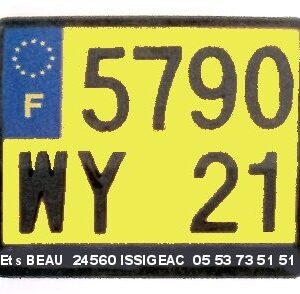PLAQUE IMMAT MOTO 110x146